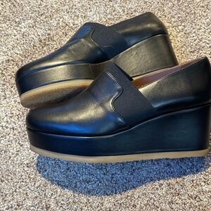 Castaner leather wedged shoes